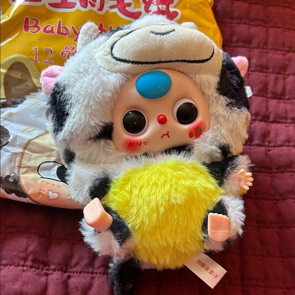 Charming Cow Plush Toy for Small Pets - Yellow and Black! - Picture 5 of 6